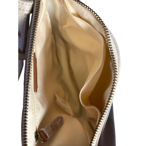 The Sak White Leather Half Moon Crossbody Bag With Adjustable Strap - Picture 11 of 12